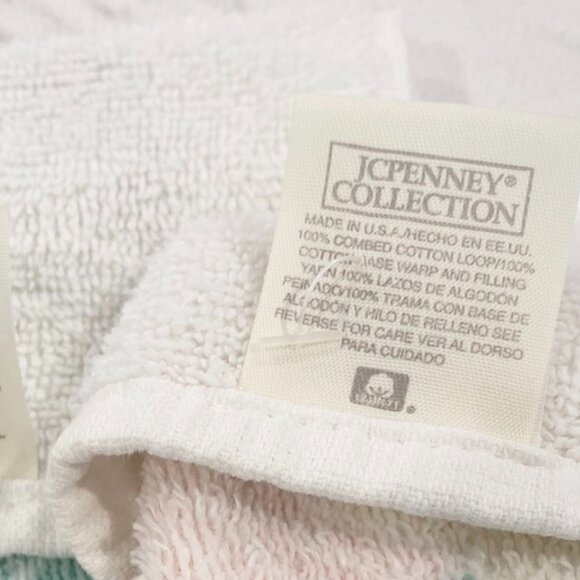 Vintage JCPenney Collection Bath Towel & 2 Hand Towels Coastal Beachy - Picture 8 of 10